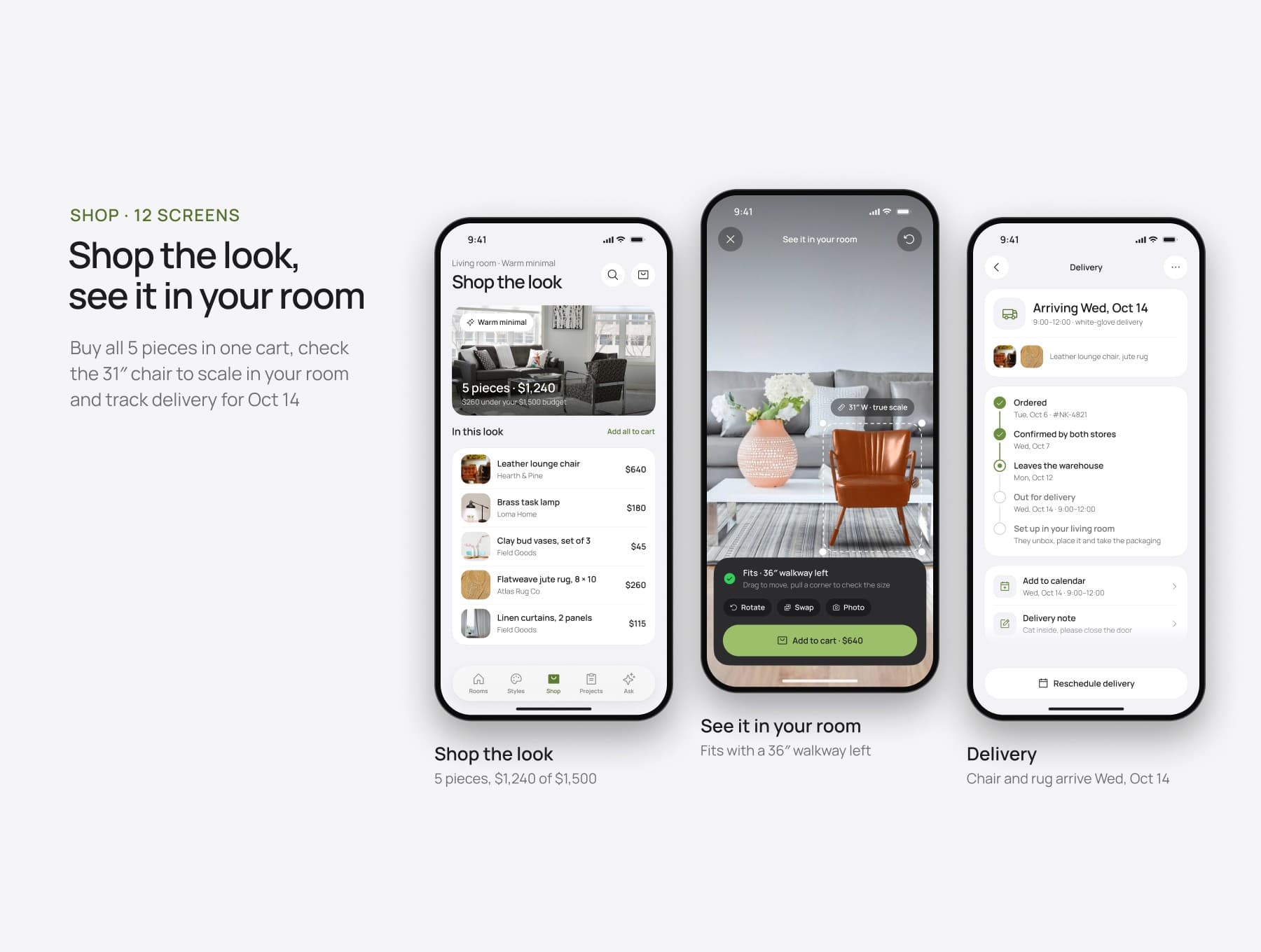 Nook – AI Room Restyle App UI Kit — 3