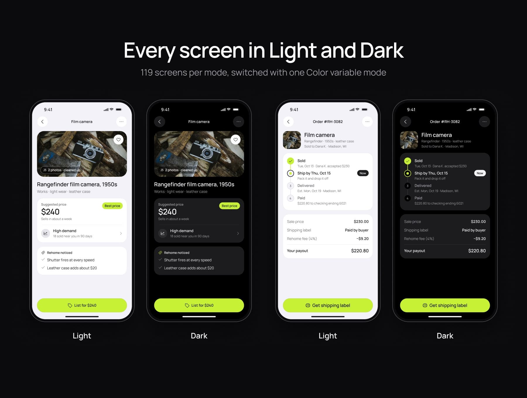 Rehome – AI Resale Assistant App UI Kit — 9