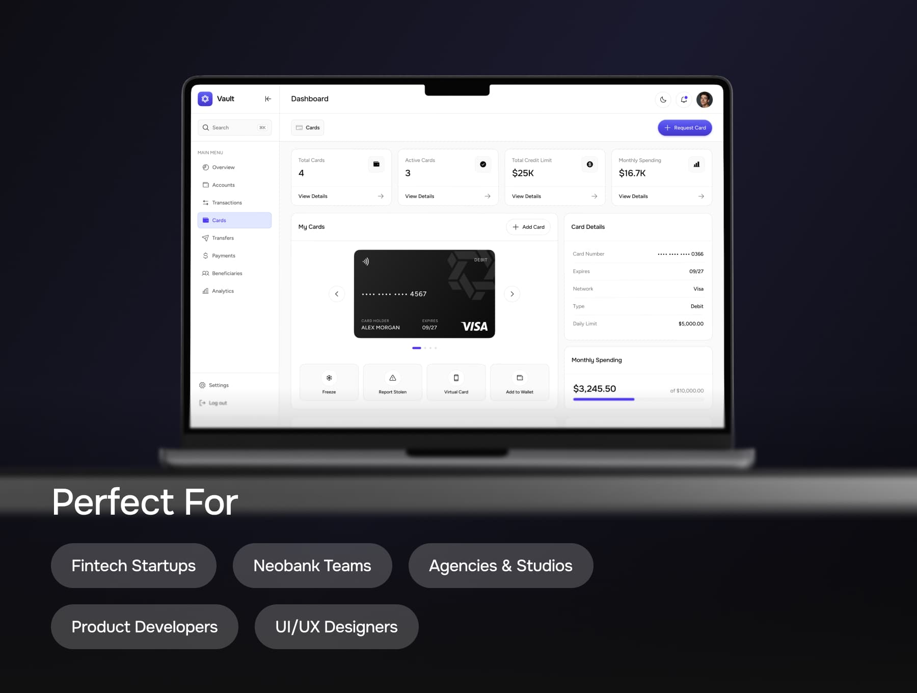 Vault Finance Dashboard — 3