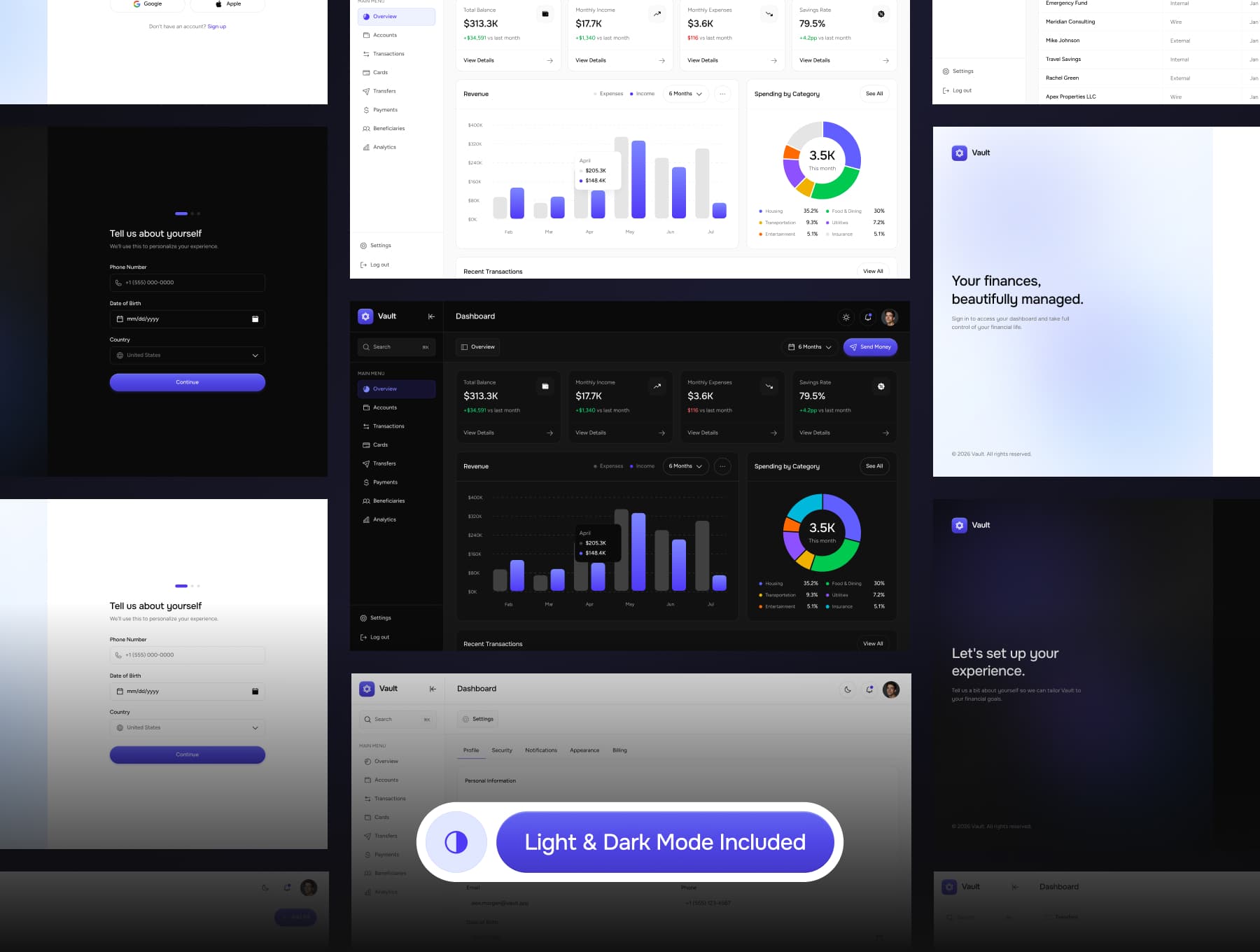 Vault Finance Dashboard — 5