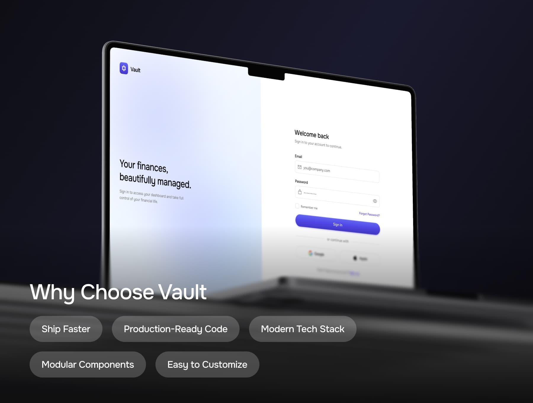 Vault Finance Dashboard — 6